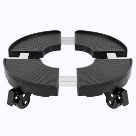 CASIMR Plant Caddy with Wheels, Heavy Duty 440lbs Capacity Rolling Plant Stand, 15-20 Inch Adjustable Indoor Outdoor Plant Dolly, Round Plant Roller Base Flower Pot Rack Holder Trolley Casters Tray