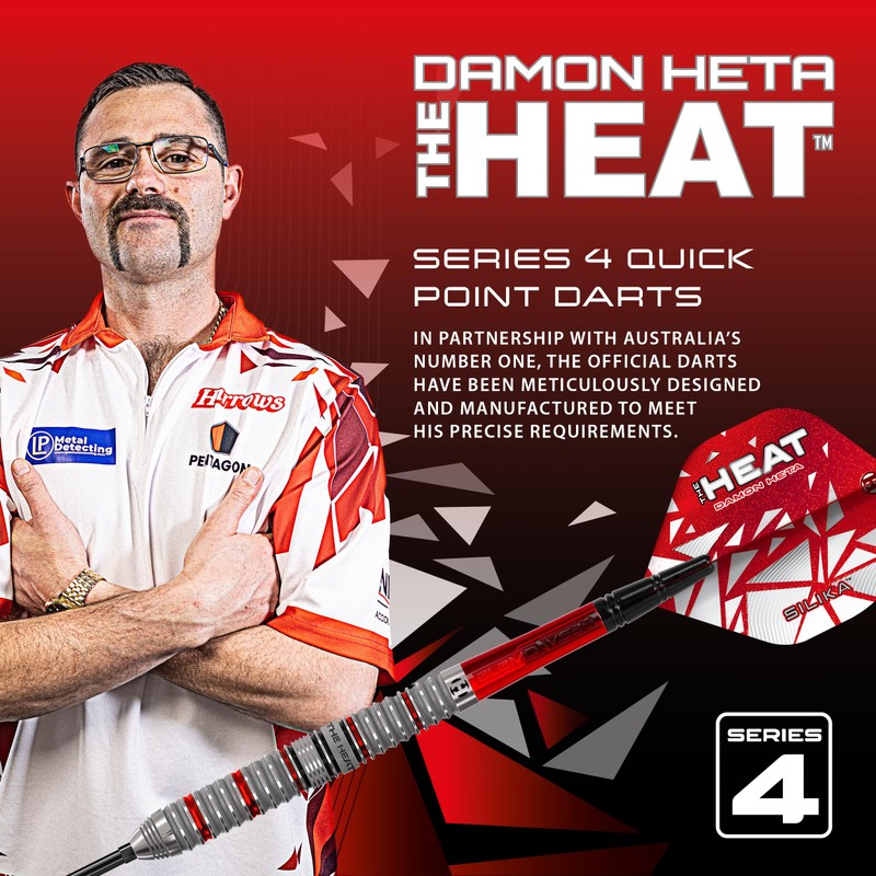 Harrows Damon Heta 90% Tungsten Darts Series 4, Steel Tip