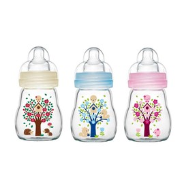 MAM FEEL GOOD GLASS BOTTLE 0m+, 1PIECE VARIOUS COLORS 170ML