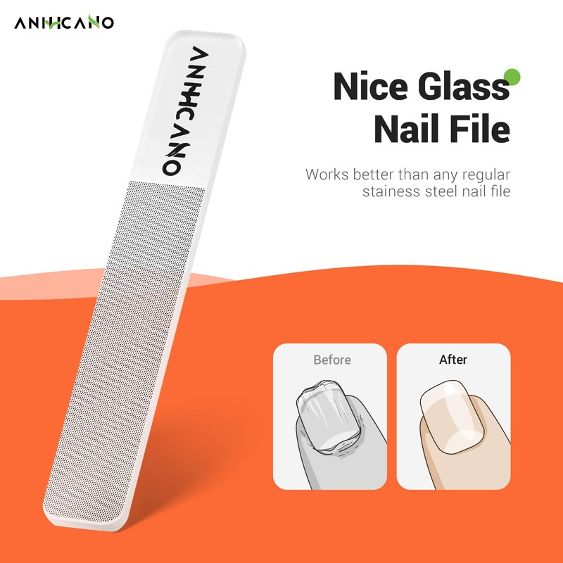 Nail Clippers with Glass Nail File, ANIHCANO Ultra Sharp Nail