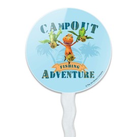 GRAPHICS & MORE Campout Fishing Adventure Dinosaur Train Cupcake Picks Toppers Decoration Set of 6