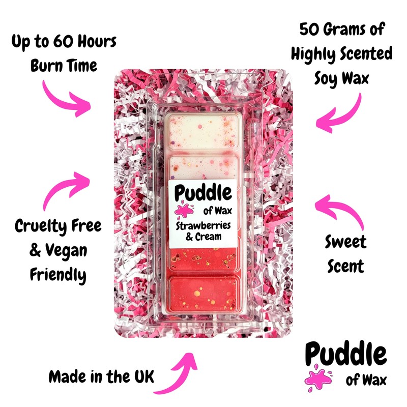 Puddle of Wax - Strawberries & Cream Soy Wax Melt