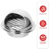 TEHAUX Extractor Cover Stainless Steel Round Design Windproof Soffit Vent