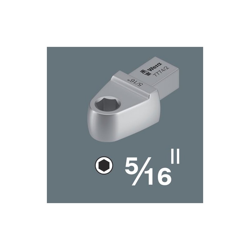 WERA 078642 Bit Adapter for Insertion 0.4 x 0.5 inch