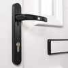 UPVC Door Handles Set - Black - Lever/Lever - 92mm