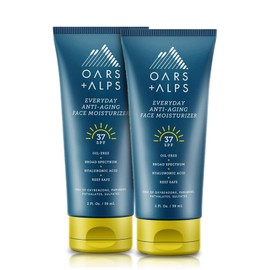 Oars + Alps Everyday SPF 37 Sunscreen Body Lotion, Skin Care Infused with Aloe Leaf Juice and Vitamin E, 2ct
