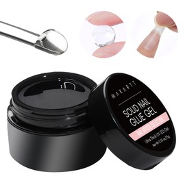 Makartt Makartt Solid Nail Glue Gel for Press On Nails- Strong Clear Acrylic Nail Tips Solid Gel Nail Glue for Fake Nails Soft Gel Nail Tips Solid Hard Gel for Nails Nail Art DIY Home 15ML UV Light Cured