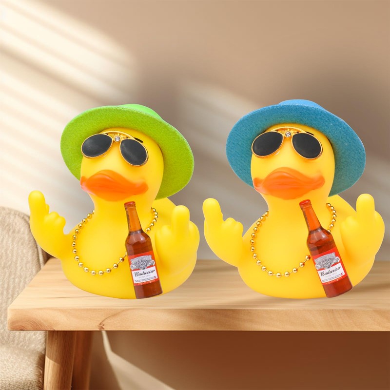 CoFuBcad 2.75" Yellow Duck Dashboard Decoration, Duck Car Ornament Cute