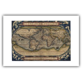 The Ibis - Abraham Ortelius : ''Typus Orbis Terrarum (World Map)'' (Theatrum Orbis Terrarum, 1570) - Museum-Grade Giclee