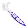 Denture Brush ~ Rubber Grips, Easy Hold Handle, Double Bristle