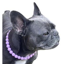 Dog Necklace (Medium (18"), Solid, Lavender)