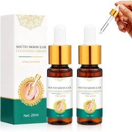 Gotas Herbales Limpiadoras para Oídos 20ml, Líquido de Higiene Auditiva Diaria, Limpieza Delicada del Conducto Auditivo, Cuidado Personal para Adultos Portátil
