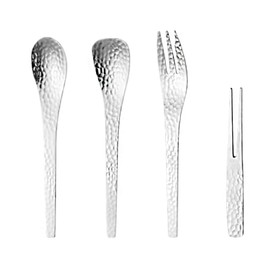 4 Pcs Cutlery Set Stainless Steel Flatware Set Strong Reusable Cutlery Set for Birthday Party Buffets Picnics Wedding Camping Christamas Party