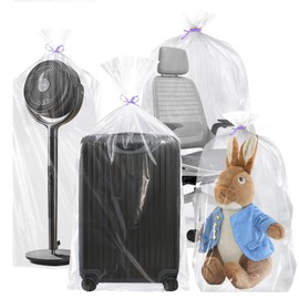 KWJEIULSOQ Extra Large Plastic Bags, 100×152cm (40×60 In) Large Clear Plastic Bags, Moisture-Proof And Dustproof Clear Storage Bag, Suitable for Luggage, Furniture, Chairs, Plush Toys (4)