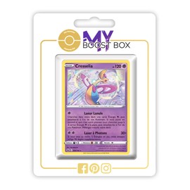 my-booster SWSH06-FR24-MB-064 Cresselia 064/198 Holo or Reverse (Random), Myboost X Epée et Bouclier 6 Règne de Glace, Box of 10 French Pokémon Cards