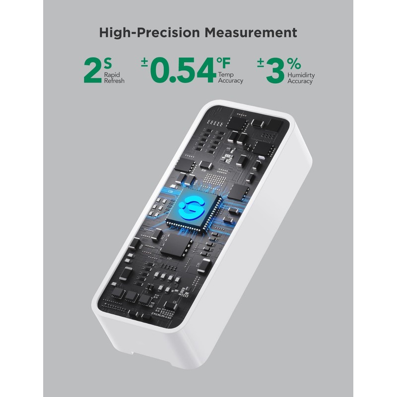 GoveeLife 262ft Bluetooth Hygrometer Thermometer 3 Pack H5110, Mini Humidity