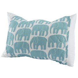 nishikawa PM79183601B Pillow Pad, Blue, 24.8 x 16.9 inches (63 x 43 cm), Finlayson Elephant, 100% Cotton, Made in Japan