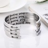 Sllaiss 4 Pcs Inspirational Bracelets Stainless Steel Cuff Bangle Bracelet