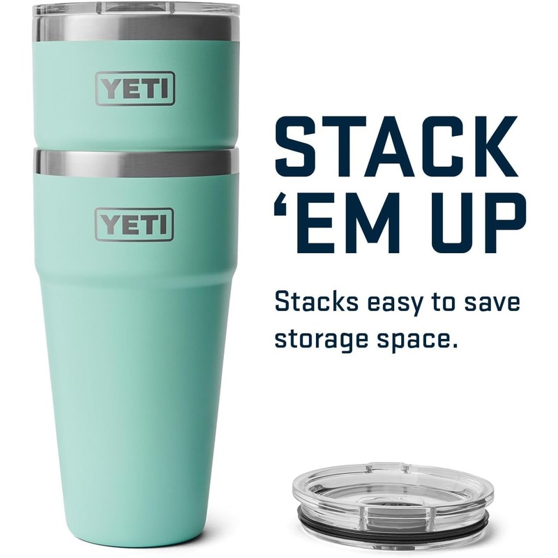YETI Rambler Cup, Vacuum Insulated Stainless Steel Stackable Cup with