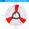 Queta 6 Pcs Spin Replacement Heads Microfibre Mop Refill Head