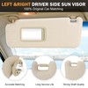 Left Driver Right Passenger Side Beige Sun Visor with Vanity