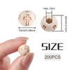 Cheriswelry 200pcs 10mm Natural Unfinished Round Wood Beads with Cross