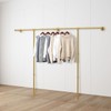 CNCEST 【Premium Gold Industrial Pipe Wall-Mounted Clothing Rack】 80.7in 5-Base