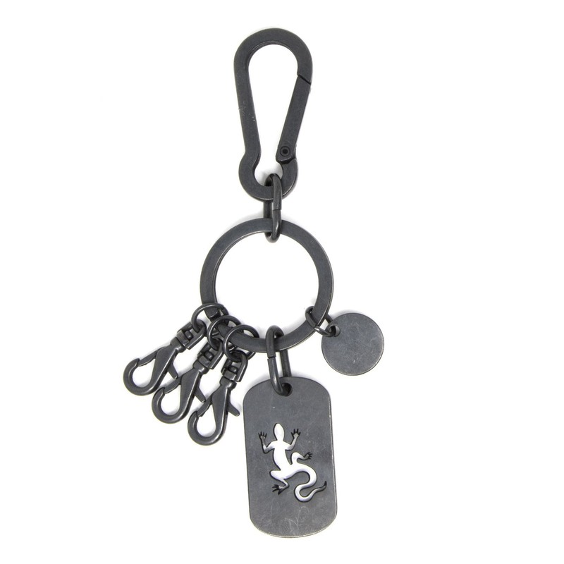 agnes b. Voyage Metal Plate Key Holder, Leather Version, With