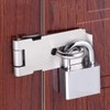2 Sets Door Padlock Hasp Heavy Duty Stainless Steel Padlock