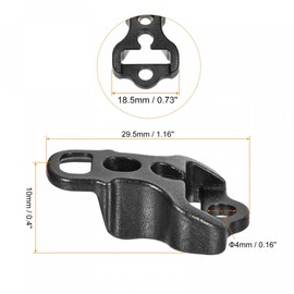 sourcing map Tent Rope Buckles, 4mm 3 Hole Plastic Guyline Adjuster Cord Tensioners for Outdoor Camping Canopy Tarp, Black Pack of 10