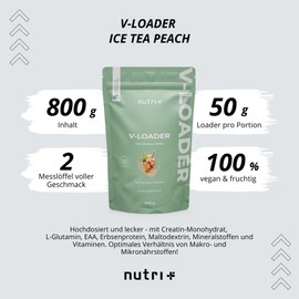 POST-WORKOUT-ake V-LOADER - Muscle Building and Bodybuilding - 750 g Green Apple Powder - Maltodextrin - Protein Powder - EAA - Creapure - Vegan Supplement - Green Apple