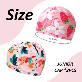 2 Pieces Children'S Swimming Caps, Cute Cartoon Swimming Caps, Swimming Accessories, Water Sports Supplies.