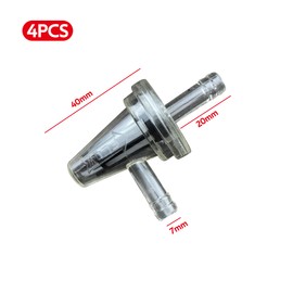4 x Motorcycle Snowmobile Petrol Filter Moped Petrol Filter Motorcycle Clear Inline Gas Right Fuel Filter 1/4 Inch 6-7 mm (60470101120)