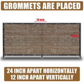 Brown 5FT X 50FT Outdoor Privacy Screen Fence & Mesh Shade Net Cover, Ideal for Garden and Backyard - Enhances Privacy for Fencing & Chain Link, Perfect for Patio Privacy Wall, Slats，Freestanding