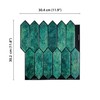 Mosaicowall 10-Sheet Peel and Stick Tile - 11.9"x11.8" Premium Kitchen
