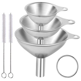 3pcs Stainless Steel Funnel Set - Versatile Kitchen Funnels for Bottles & Containers, Funnels for Transferring Jam, Cooking Oils, Liquids, Powders(1.77inch/ 2.2inch/ 2.95inch)