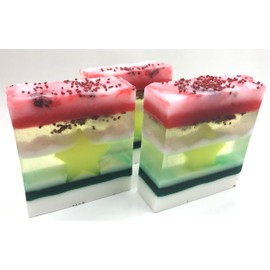 Red clover tea scrub with Strawberry seeds, glycerin soap 5 oz