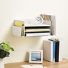 MyGift 3-Tier Whitewashed Wood Paper Tray Organizer for Desk Document