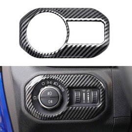 Barong for Jeep Wrangler JL JLU Gladiator JT 2018-2025 Accessories Headlight Switch Button Trim Cover (Carbon Fiber Pattern