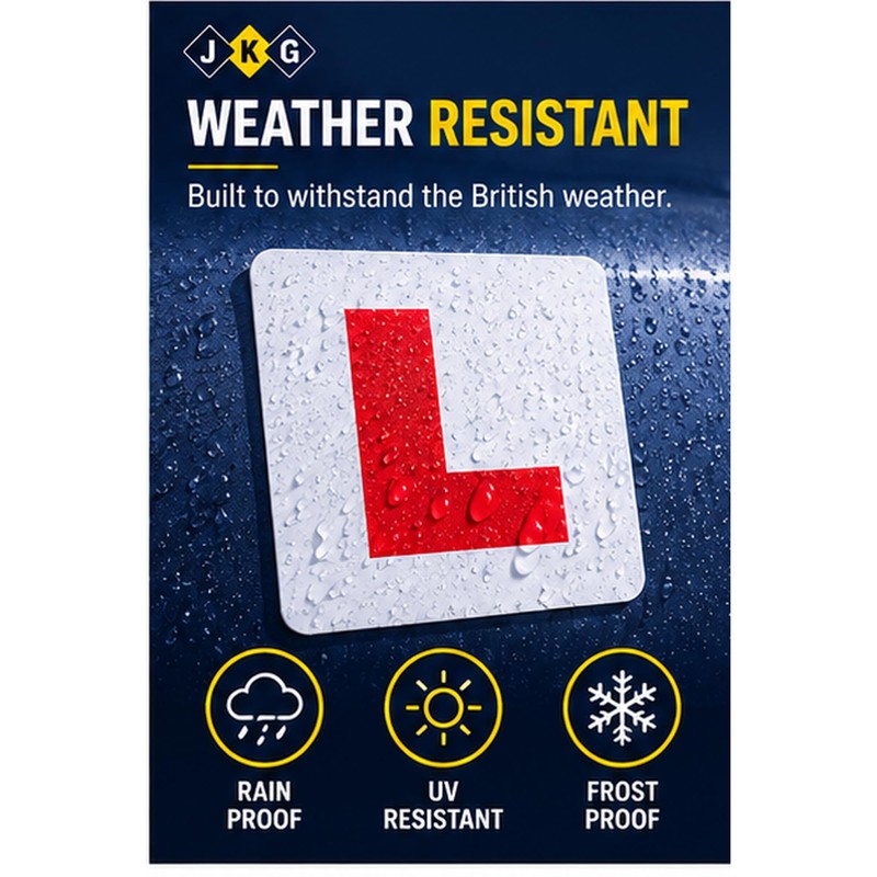 MAGNETIC L PLATES 2pc - Learner Driver Plates with Strong