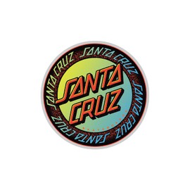 Santa Cruz Skateboard Mylar Sticker Loud Ringed Dot Multi 4.25"