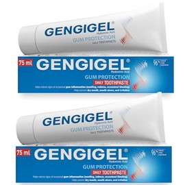 Gengigel Gum Protection Toothpaste 75ml (Pack of 2) – Hyaluronic Acid Toothpaste for Gum Repair, Gum Disease Care & Mouth Ulcer Support, Daily Oral Care for Healthy Gums