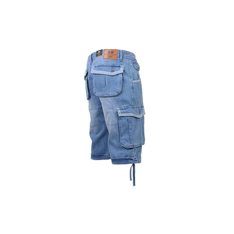 Crosshatch Mens Newberg or Gaston Denim Shorts - Newburg -