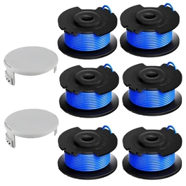 String Trimmer Replacement Spool for Hart Auto-Feed String Trimmer, for Ryobi 18V, 24V, 40V Cordless Trimmers, 6 Spools Line 2 Trimmer Caps