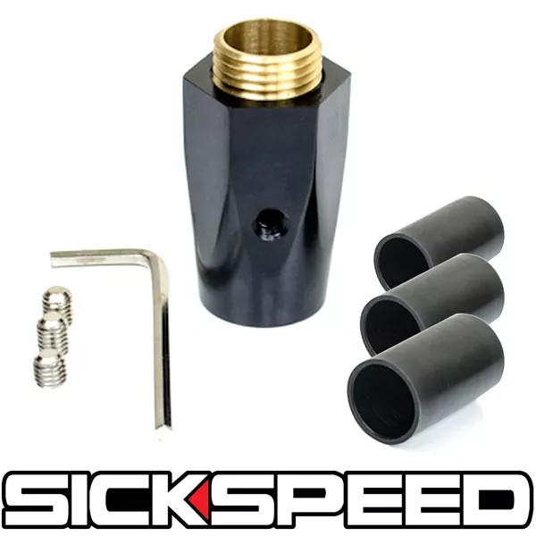 SICKSPEED BLACK SHIFT KNOB ADAPTER FOR MANUAL/AUTO SHORT THROW GEAR