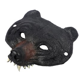 LYING Bear Mask, Realistic Mask, Transforming into a Wolf, Devil, Monster, Bear, Half-Faced, Animal, Costume Mask, Black Bear, Werewolf, Werewolf, Cosplay, Scary Mask, Halloween, Christmas, Festival,