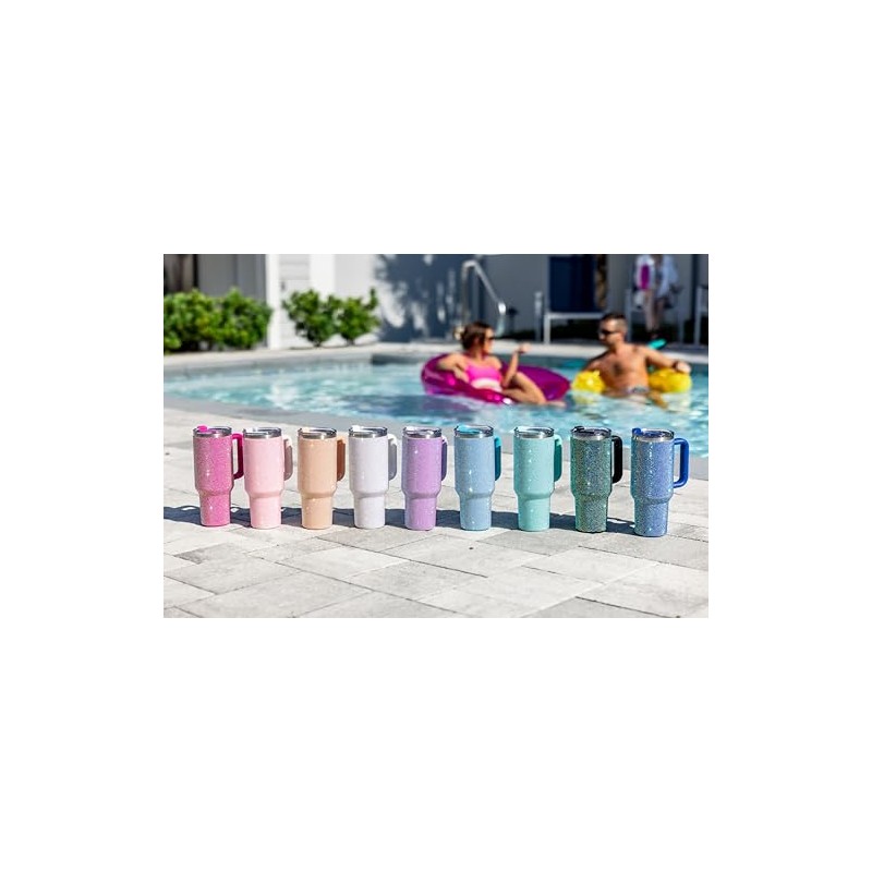 Sip+Sea Grenada 40 oz Stainless Steel Bling Rhinestone Tumbler with
