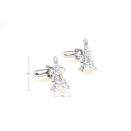 MRCUFF Eiffel Tower Pair France French Cufflinks Presentation Gift Box & Polishing Cloth