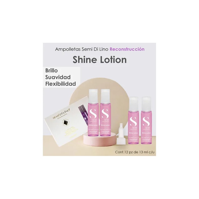 Ampolletas Alfaparf Semi Di Lino Shine Lotion Rosa 12x13ml