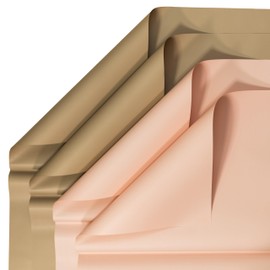 40 Sheets. Brown & Pink Wrapping Paper For Flowers – Durable, Tear-Resistant & Waterproof | Flower Wrapping Paper Sheets | Pink Flower Wrapping